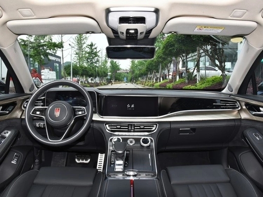 Electric Car Hongqi H9 2022 2.0t EV with Panoramic Sunroof in White Exterior Color