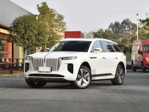 2022 Model Hongqi E-HS9 EV Car Electromagnetic Braking System and ISO14001 Certified